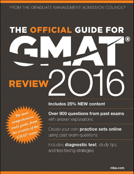 Книга на английском - The Official Guide for GMAT. Review 2016 - обложка книги скачать бесплатно