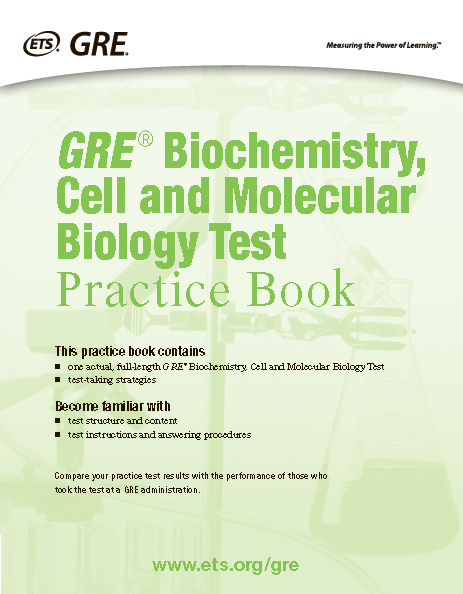 Книга на английском - GRE Biochemistry, Cell and Molecular Biology Test. Practice Book - обложка книги скачать бесплатно